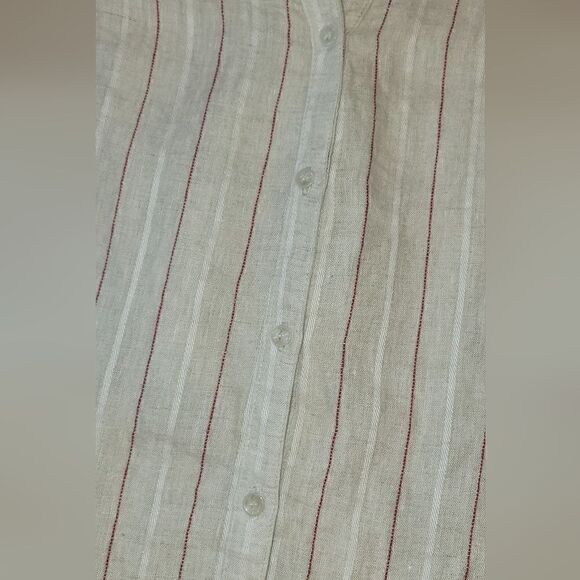 Maven West Short Sleeve Shirt Dress Button Down Linen Dress S - Picture 11 of 13